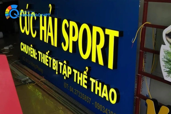 Bảng hiệu alu dán decal Cúc Hải Sport