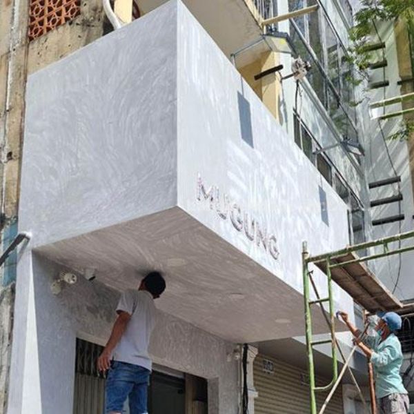 Bảng hiệu cemboard sơn hiệu ứng