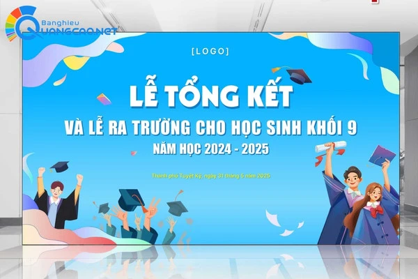 Mẫu backdrop lễ tổng kết ra trường
