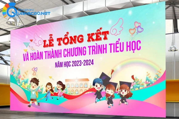 Backdrop lễ tổng kết trường tiểu học