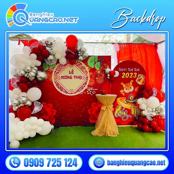 Backdrop lễ mừng thọ