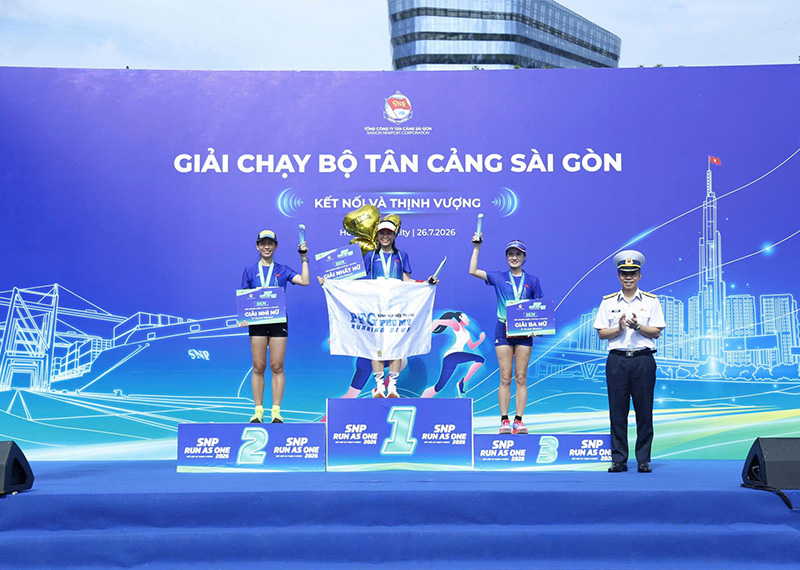 Backdrop giải chạy bộ Tân Cảng Sài Gòn