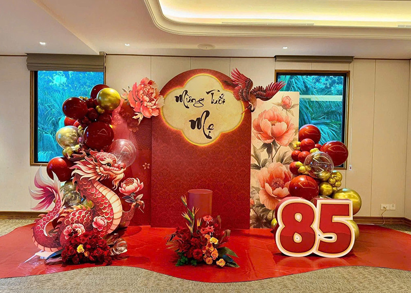 Backdrop mừng thọ 85 tuổi