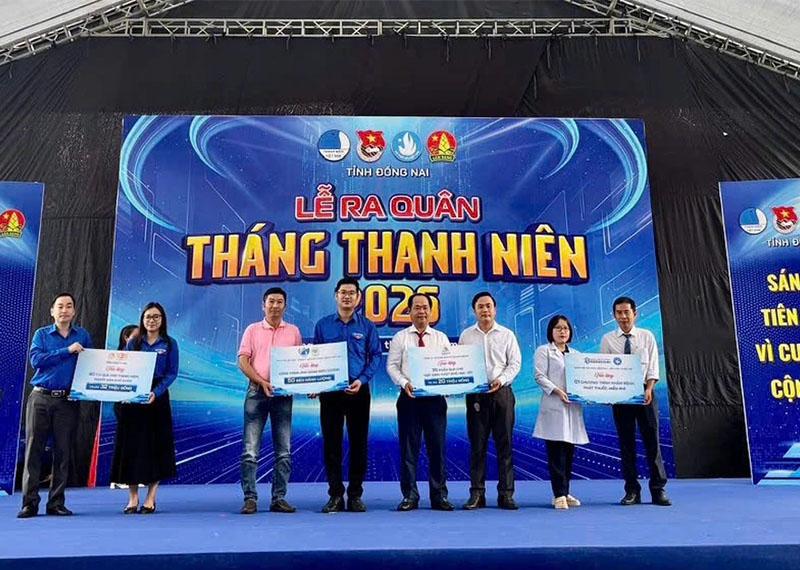 Backdrop tháng thanh niên tỉnh Dồng Nai