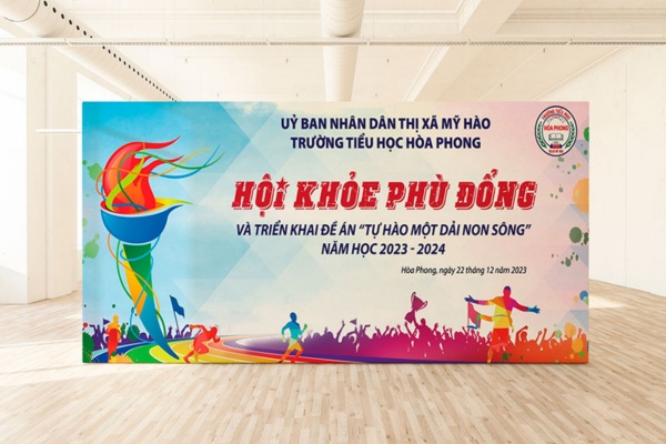 Backdrop thể thao in PP