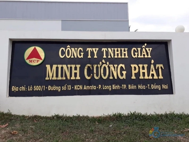 Bảng hiệu đá hoa cương Minh Cường Phát