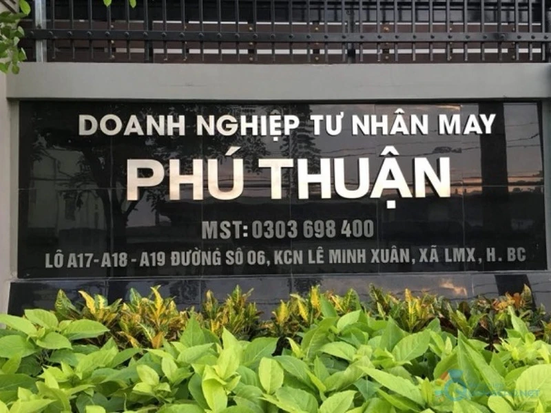 bảng hiệu đá hoa cương Phú Thuận