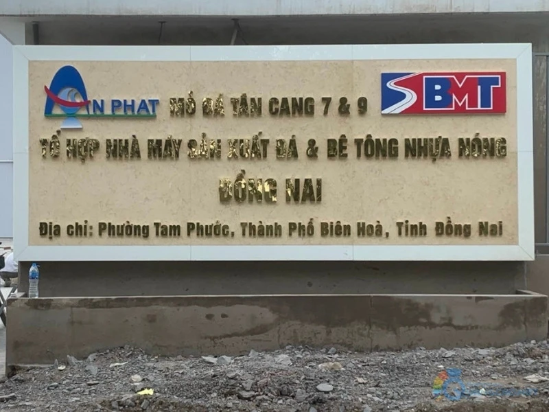Bảng hiệu hoa cương công ty An Nhat