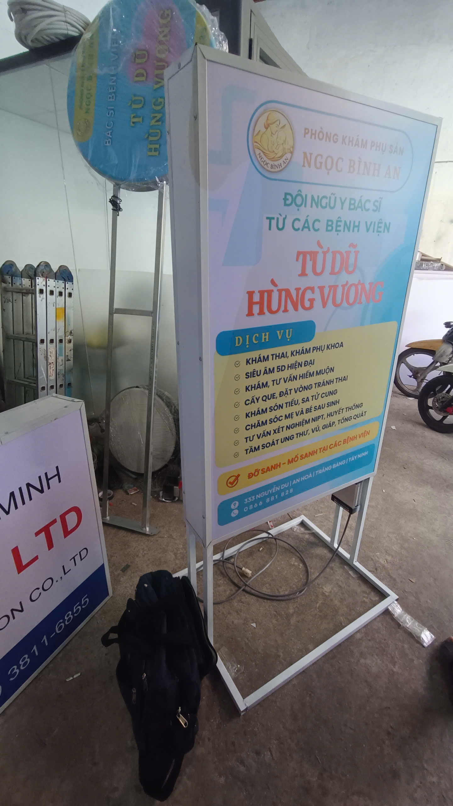 Bảng hiệu hộp đèn phòng khám Ngọc Bình An