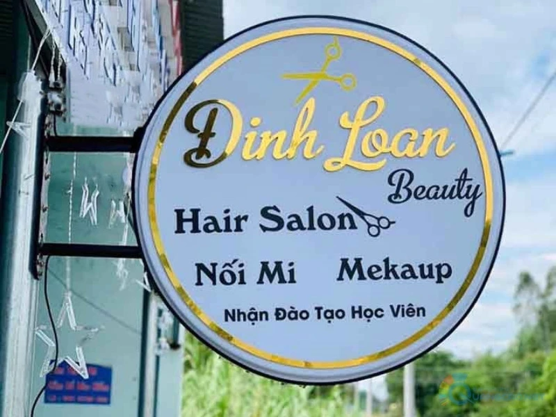 Biển vẫy salon Đinh Loan