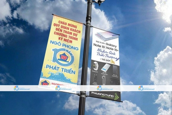 Cờ phướn chào mừng và quảng cáo