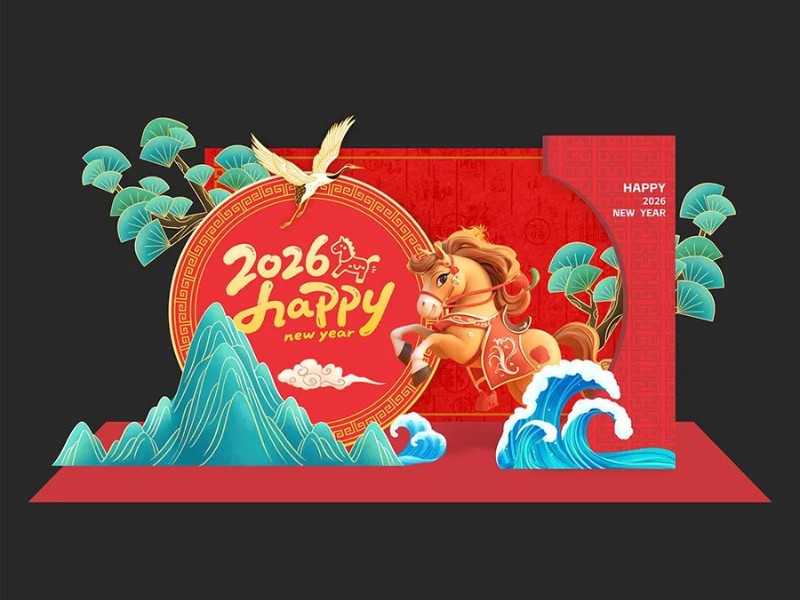 Mẫu backdrop Tết 2026