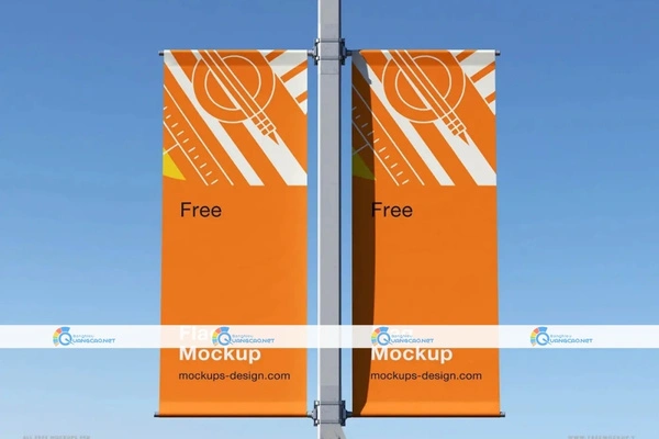 Mẫu cờ phướn Mockup