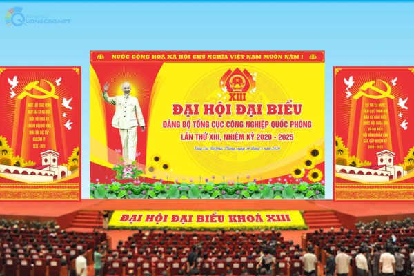 backdrop đại hội đại biểu khóa XIII