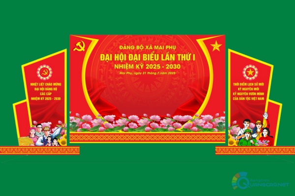 Phông nên đại hội Đảng bộ xã Mai Phụ