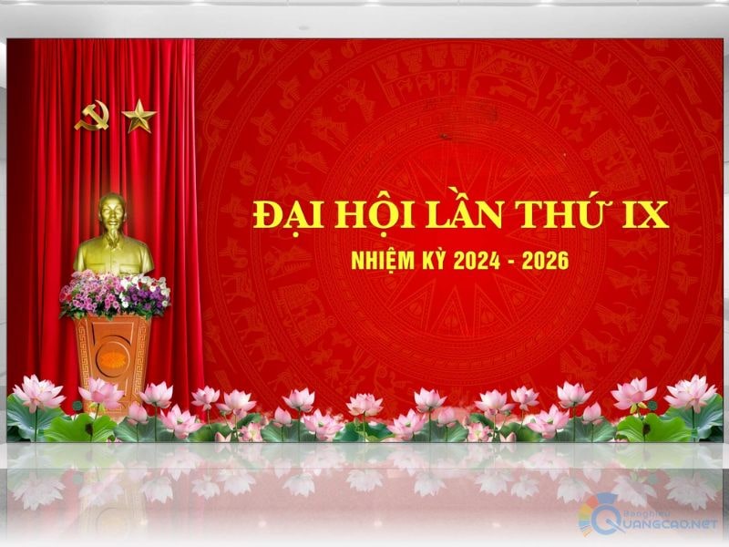 backdrop đại hội Đảng lần thứ IX