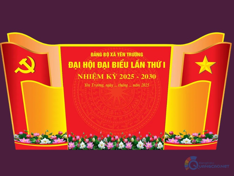 Backdrop đại hội xã Yên Trường