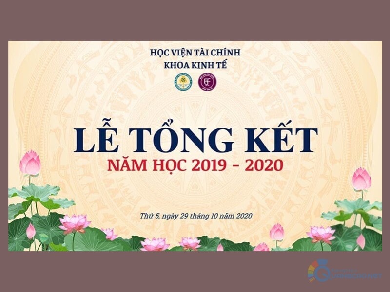 Backdrop lễ tổng kết Trường Học Viện Tài Chính