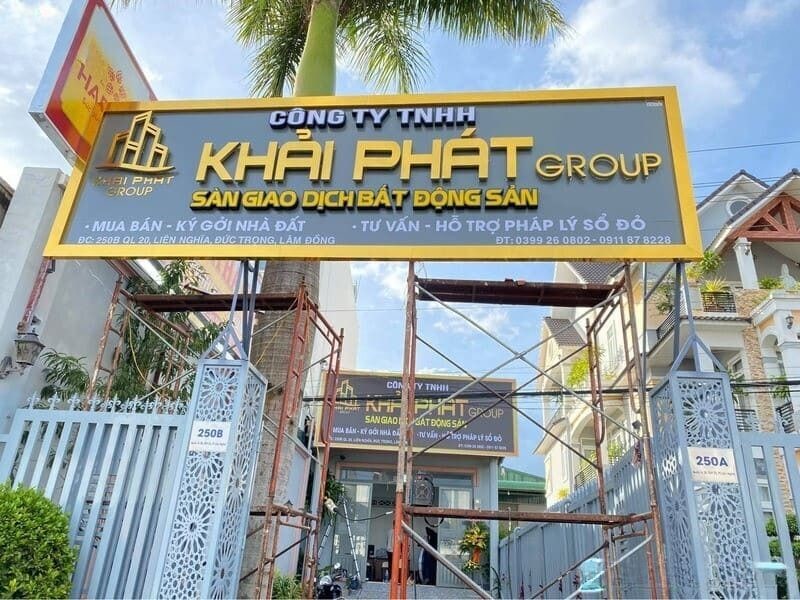 Bảng hiệu Bất động sản Khải Phát