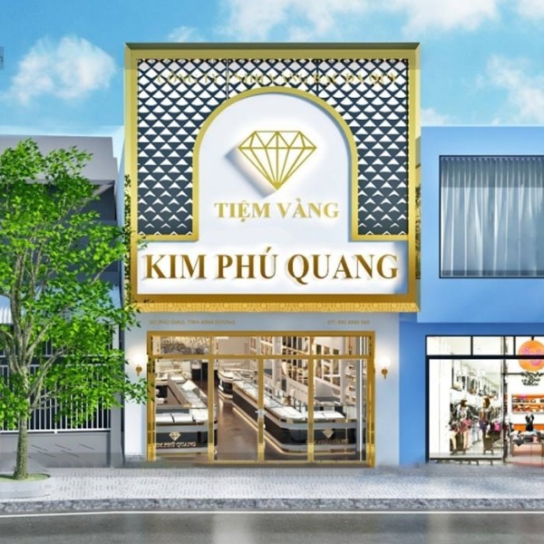 Bảng hiệu tiệm vàng Kim Phú Quang