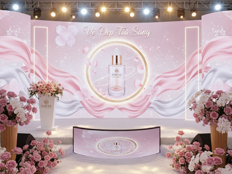 Backdrop lễ ra mắt sản phẩm Serena