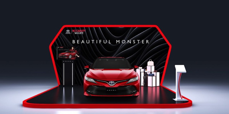 Backdrop ra mắt xe hơi Toyota