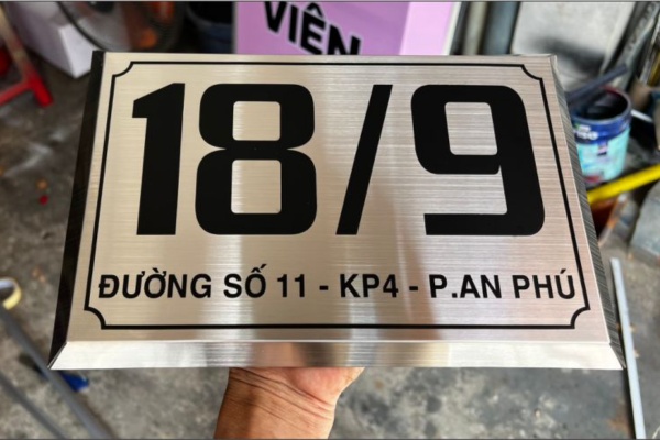 Biển số nhà inox ăn mòn