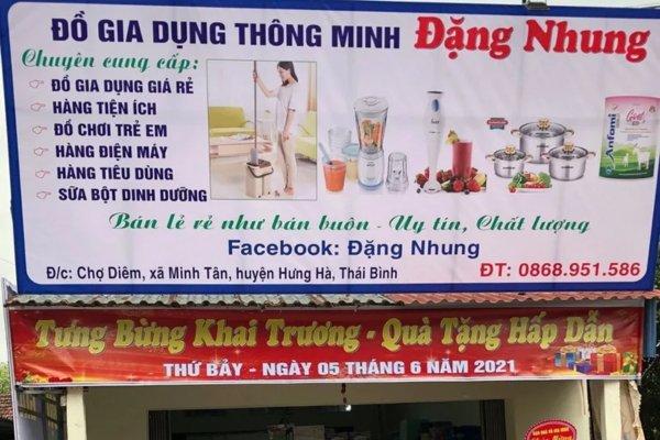 Bảng hiệu đồ gia dụng Đặng Nhung