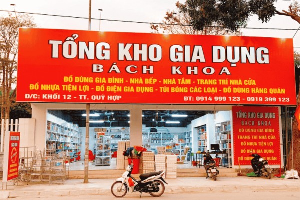 Bảng hiệu tổng kho gia dụng Bách Kho