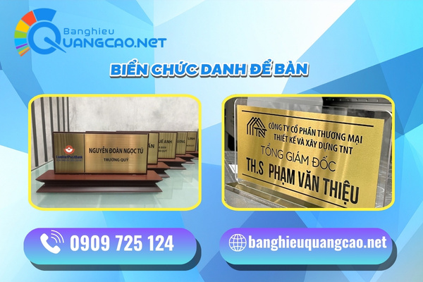 Làm biển chức danh để bàn bằng mica giá rẻ, chuyên nghiệp tại TPHCM