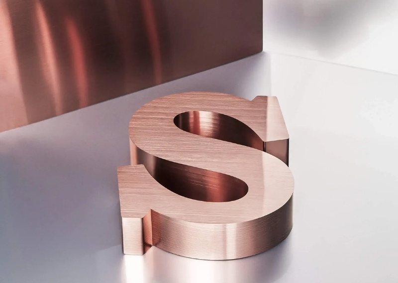 Chữ nổi inox đồng xước