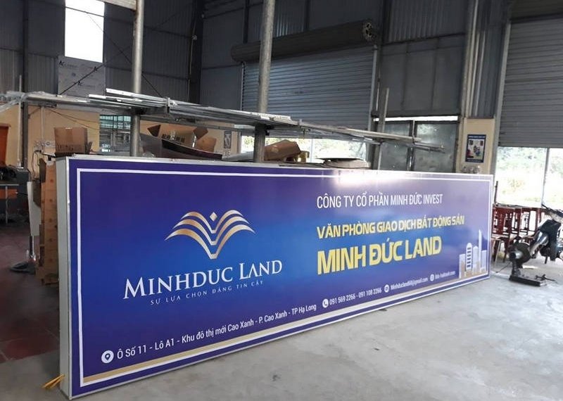 Hộp đèn in UV Minh Đức Land