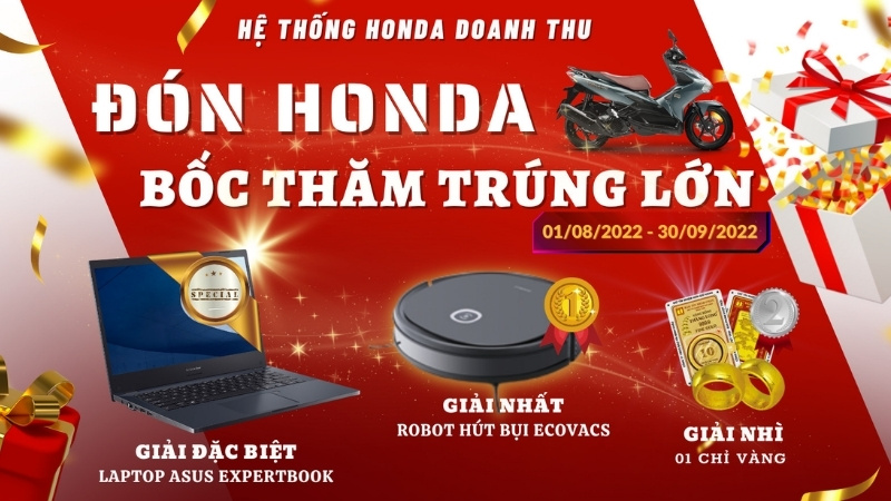 Backdrop bốc thăm trúng thưởng Honda