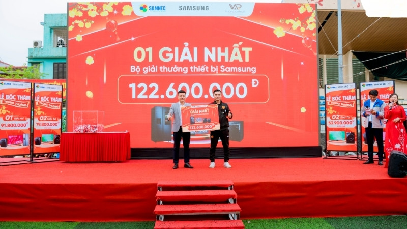 Backdrop bốc thăm trúng thưởng SamSung