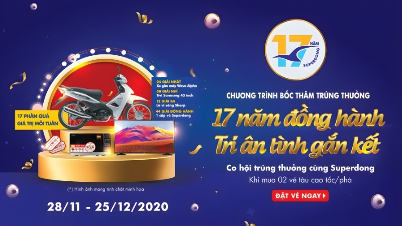 Backdrop bốc thăm trúng thưởng Superdong