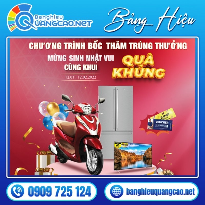 Backdrop bốc thăm trúng thưởng