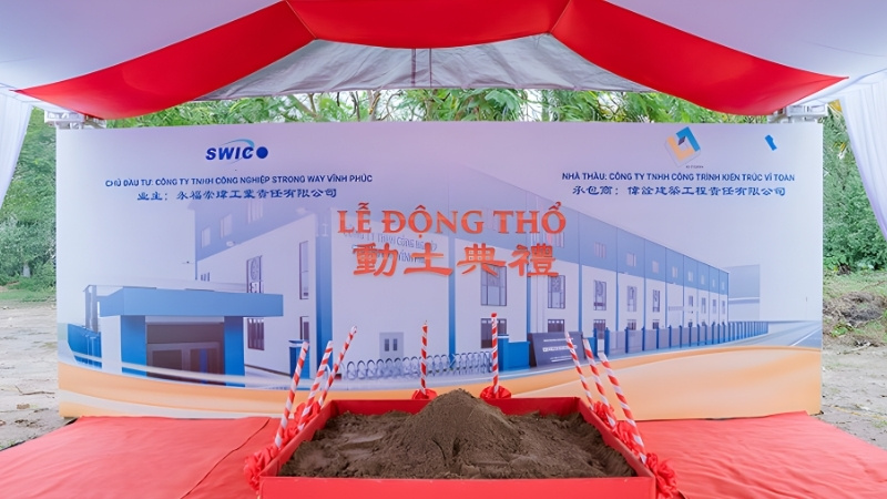 Backdrop lễ động thổ