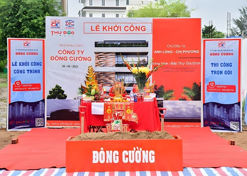 Backdrop lễ khởi công Đông Cường