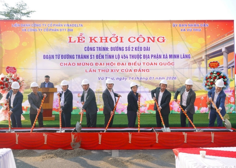 Backdrop lễ khởi công làm đường