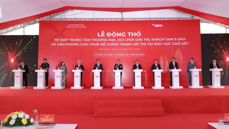 Backdrop lễ khởi công Hiflex MDS