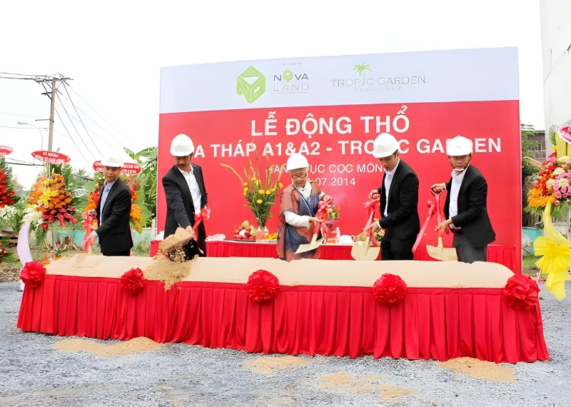 Backdrop lễ khởi công Nova