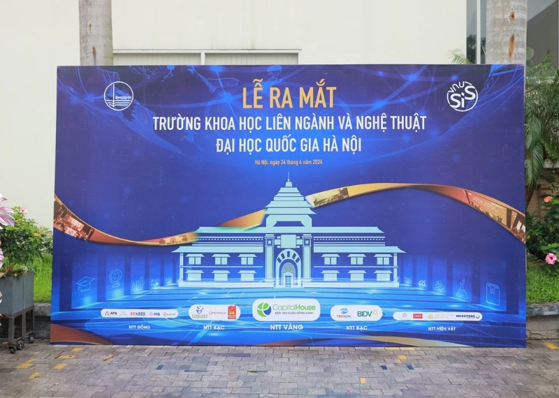 Backdrop lễ ra mắt trường học