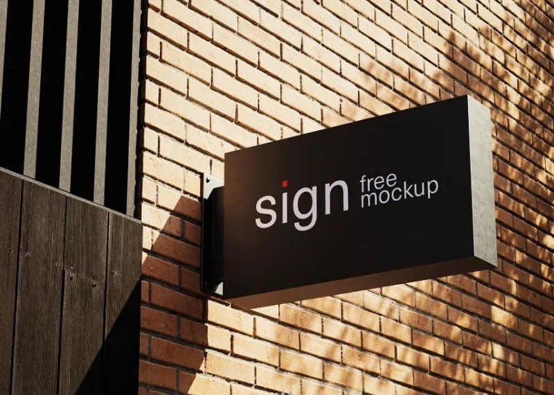 Biển vẫy Alu âm bản mockup