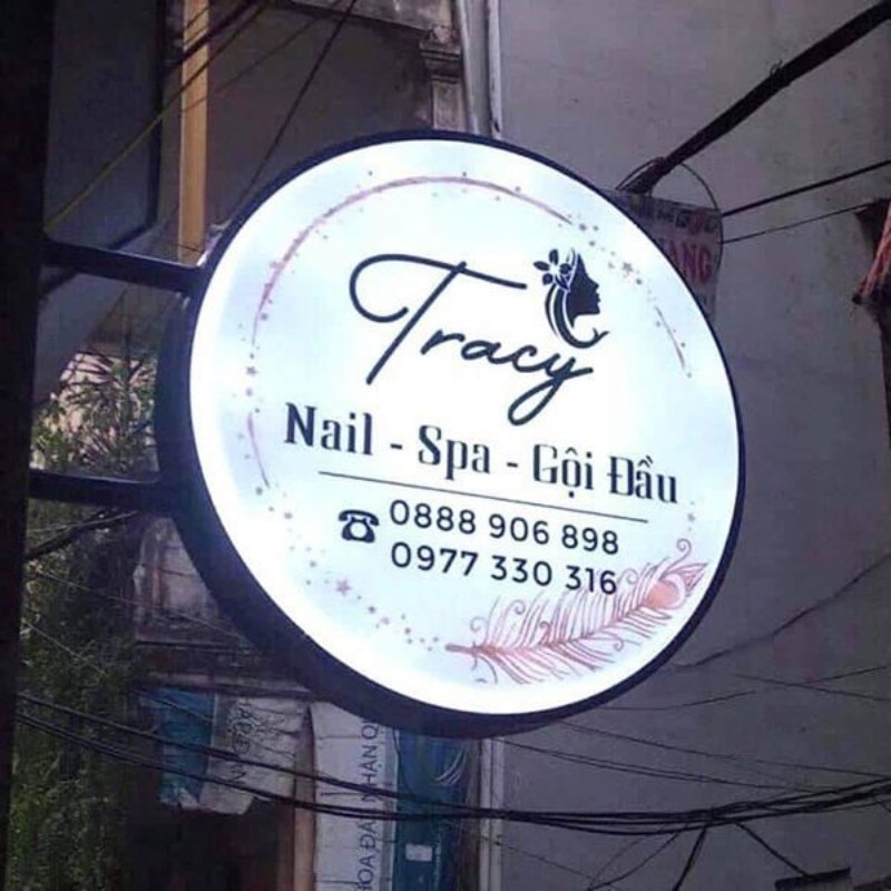 Biển vẫy nail spa Tracy