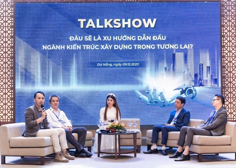 Backdrop talkshow về kiến trúc xây dựng