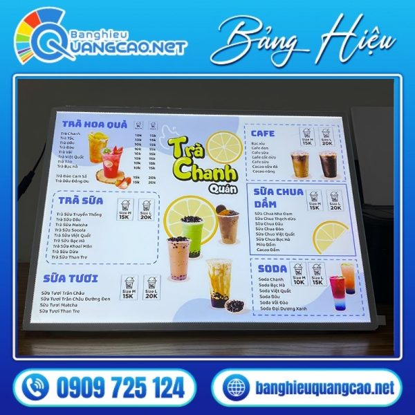 Bảng Menu Đèn LED