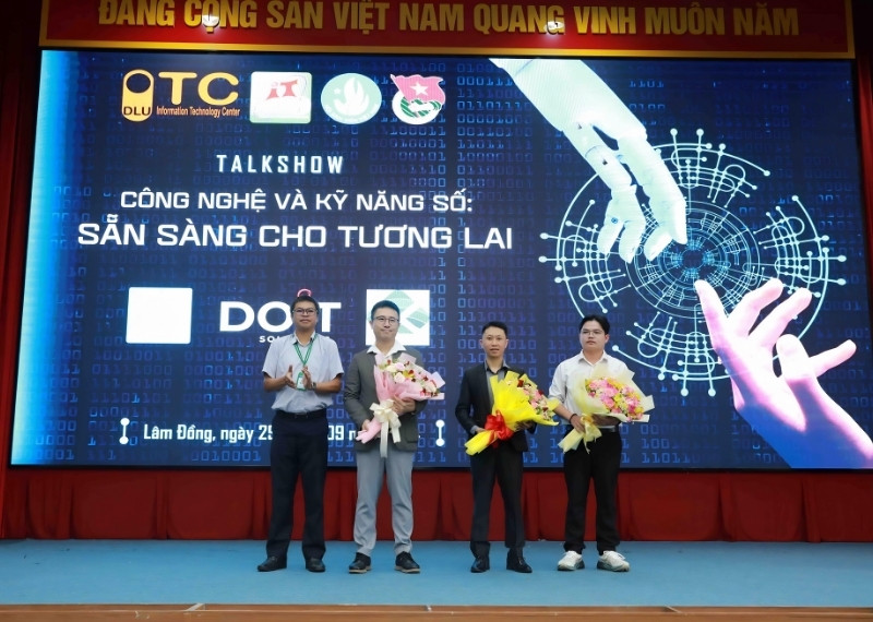 Mẫu backdrop talkshow công nghệ