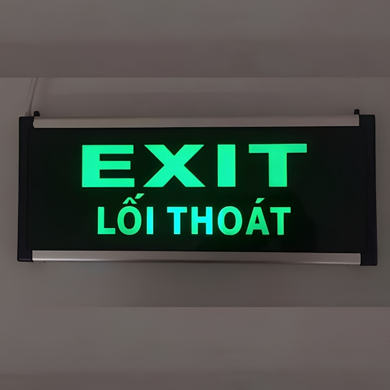 Hộp đèn exit 2 mặt