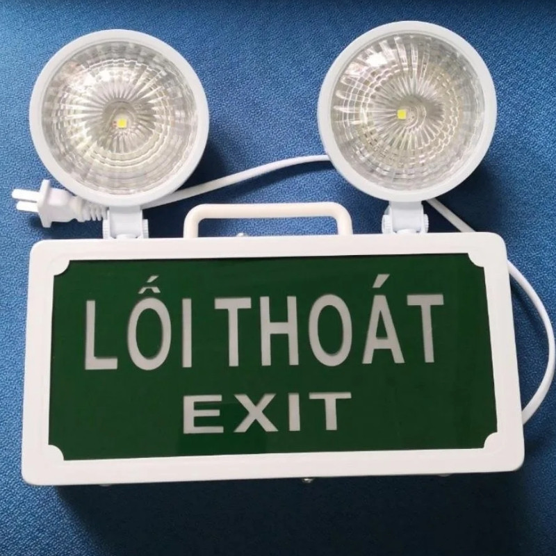Mẫu hộp đèn exit kèm kèn báo động
