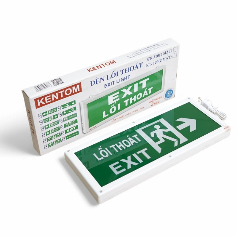 Mẫu hộp đèn Exit KenTom